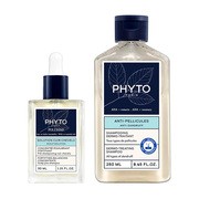 Zestaw Phyto Scalp Solution, Polleine, wzmacniający koncentrat przywracający równowagę skóry głowy, 30 ml + Anti-Pellicules, szampon przeciwłupieżowy, 250 ml https://azcdn.doz.pl/image/d/product/752e0c2a-scale-180x180.png