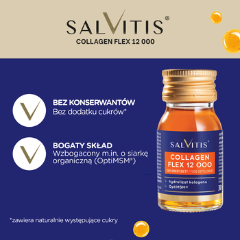 Zestaw Salvitis Collagen Flex 12000, płyn, 30 ml x 45 szt.