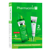 Zestaw Pharmaceris T, Puri-Sebogel, żel, 100 ml + Sebostatic Day, krem SPF 30, 40 ml