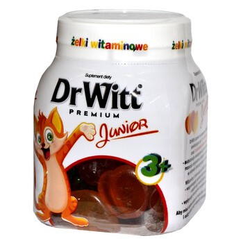 Dr Witt Premium Junior, żelki witaminowe, smak owocowy, 40 szt.