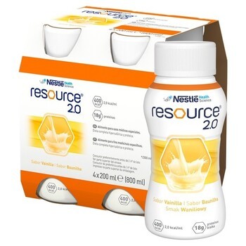 Zestaw 6 x Resource 2.0, płyn o smaku waniliowym, 4 x 200 ml