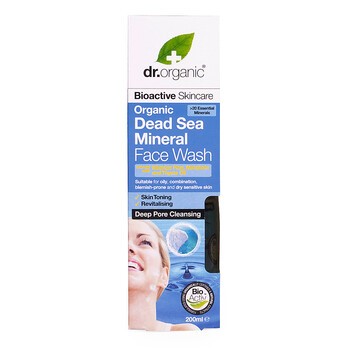 Dr Organic Dead Sea Minerals, organiczny płyn do mycia twarzy, 200 ml