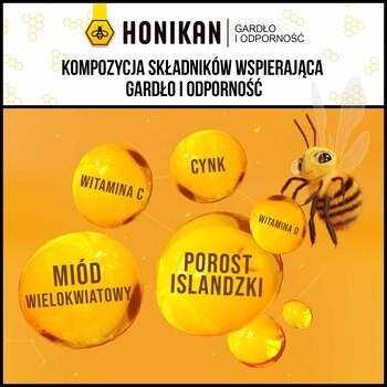 Honikan Gardło i Odporność Miodowe Honi - Żelki, 105 g (ok. 30 szt.)