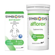 Zestaw Symbiosys Bifibaby, krople, 8 ml + Symbiosys Alflorex, probiotyk, kapsułki, 30 szt. https://azcdn.doz.pl/image/d/product/664a48c2-scale-180x180.png