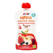 HiPP BIO od pokoleń, SMOOTHIE Jabłka-Banany-Truskawki-Porzeczki, po 1. roku, 120 ml