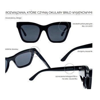 Brilo, okulary przeciwsłoneczne, damskie, model RE S689-2
