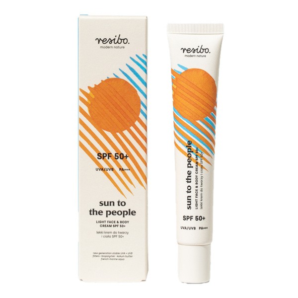 Resibo Resibo Sun to the People, leicht Gesichtscreme und Körper SPF 50+, 50 ml — Inhaltsstoffe und Bewertung