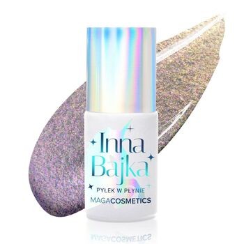 Maga Cosmetics Inna Bajka, lakier hybrydowy z pyłkiem, 835 Biały Ząbek, 6 ml