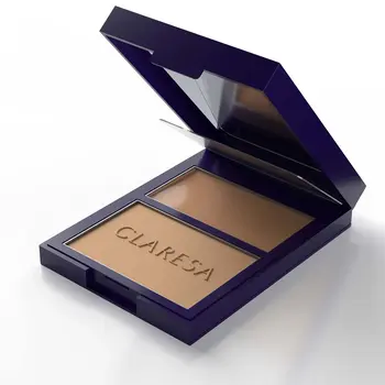 Claresa Duo Palette Creamy & Pressed, kremowo-pudrowa paleta bronzerów do konturowania, 01 More Sculpted, 8,5 g