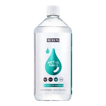 BeKeto, olej MCT w płynie, C8, 1000 ml