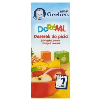 Gerber Doremi Deserek do picia, jabłuszko, banan, mango i ananas po 1 roku, 200 ml