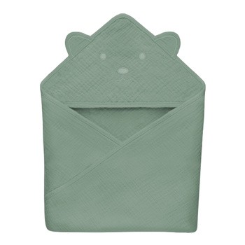 Lionelo, Muślinowy ręcznik kąpielowy, green forest, 1 szt.