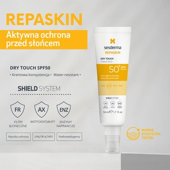 Sesderma Repaskin Dry Touch SPF50+, krem przeciwsłoneczny, 50 ml