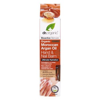 Dr Organic Moroccan Argan Oil, balsam do rąk i paznokci z marokańskim olejem arganowym, 100 ml