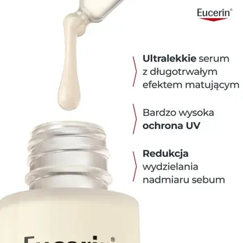 Eucerin Oil Control SPF 50+ Dry Touch, ultralekkie serum ochronne, 30 ml