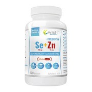 Wish, Selen 200 µg + cynk 15 mg + prebiotyk, kapsułki, 120 szt.