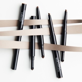 Gosh, Shape & Fill, wypełniacz do brwi 2w1, 002 Grey Brown, 0,5 g