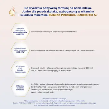 Zestaw 3x Bebilon Profutura Duo Biotik 5, formuła na bazie mleka po 3. roku życia, proszek, 800 g