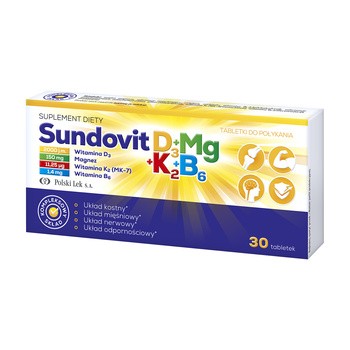 Sundovit D3+Mg+K2+B6, tabletki, 30 szt.