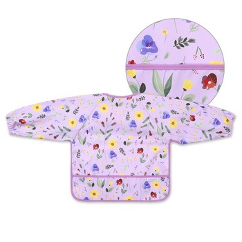 BabyOno, śliniak z długim rękawem, garden, 6 m+, 1 szt.