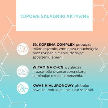 Eveline Cosmetics Serum Shot, energizująca kuracja do skóry wokół oczu z 5% kofeiną, 30 ml