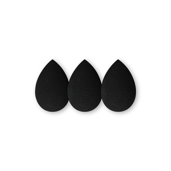 Ibra Makeup Blender Sponge, gąbeczki do makijażu, czarne, 3 szt.