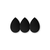 Ibra Makeup Blender Sponge, gąbeczki do makijażu, czarne, 3 szt.