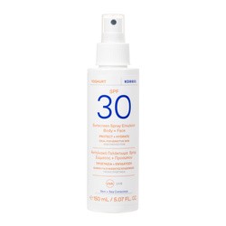 Korres Yoghurt, emulsja ochronna do twarzy i ciała SPF 30, spray, 150 ml
