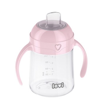 Canpol Lovi, pierwszy kubek z ustnikiem, 6 m+, pink, 150 ml