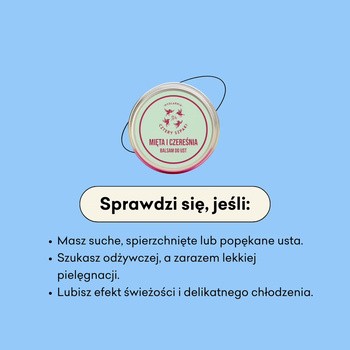 Mydlarnia 4 Szpaki, Mięta i Czereśnia, balsam do ust, 15 ml