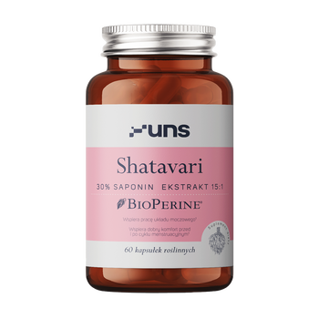 Uns Shatavari + Bioperine, kapsułki twarde, 60 szt.