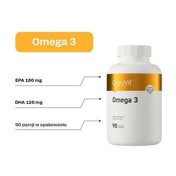 OstroVit Omega 3, kapsułki miękkie, 90 szt.