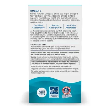 Nordic Naturals Omega-3 690 mg, kapsułki, smak cytrynowy, 180 szt.