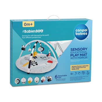 Canpol Babies, sensoryczna mata edukacyjna z lusterkiem BabiesBoo, 1 szt.