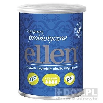Ellen, tampon probiotyczny, Super, 8 szt.
