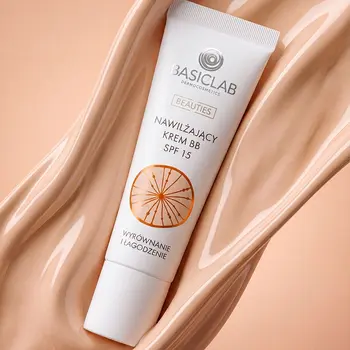 BasicLab Beauties, nawilżający krem,BB SPF15, Beige, 33 ml