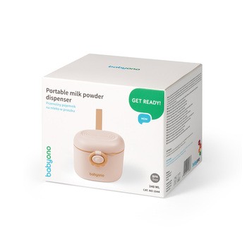 BabyOno, przenośny pojemnik na mleko w proszku, beżowy, 1 szt.