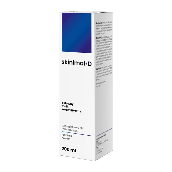 Skinimal D Skinimal D, aktywny tonik keratolityczny, 200 ml — Składniki i ocena