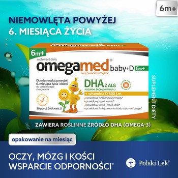Omegamed Baby + D 6m+, kapsułki twist-off, 30 szt.