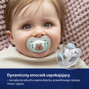 Canpol Lovi CapiChill, Smoczek silikonowy dynamiczny, 18m+, girl, 2 szt.