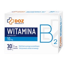 DOZ PRODUCT Witamina B2, tabletki powlekane, 30 szt.