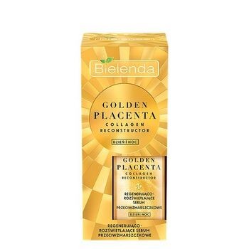 Bielenda Golden Placenta Collagen Reconstructor, regenerująco-rozświetlające serum przeciwzmarszczkowe, 30 g
