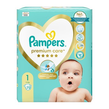 Pampers Premium Care 1 (2-5kg), pieluszki jednorazowe, 72 szt.