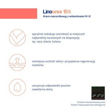 Linourea 15%, krem mocznikowy z witaminami A i E, 50 g