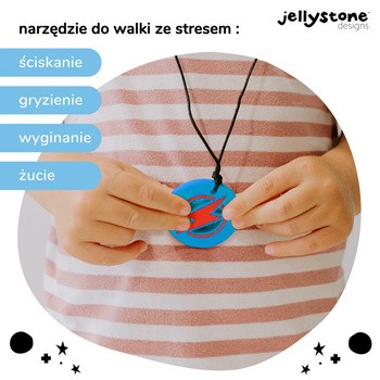 Jellystone Designs, gryzak terapeutyczny Niebieska błyskawica, 1 szt.