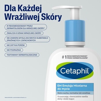 Zestaw Cetaphil, emulsja micelarna do mycia, 236 ml + balsam nawilżający do twarzy i ciała, 236 ml