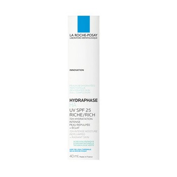 La Roche-Posay Hydraphase HA UV Rich, intensywnie nawilżający krem do skóry normalnej i suchej SPF25, 40 ml
