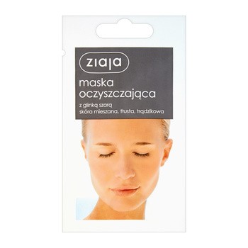 Ziaja, maska oczyszczająca z glinką szarą, 7 ml
