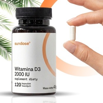 Sundose Witamina D3 2000 IU, kapsułki twarde, 120 szt.