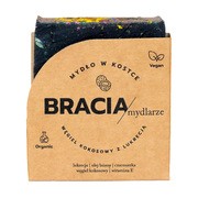 Bracia Mydlarze, węglowe mydło w kostce z olejem lnianym, Węgiel kokosowy z lukrecją, 120 g https://azcdn.doz.pl/image/d/product/bde3981f-scale-180x180.png